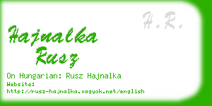 hajnalka rusz business card